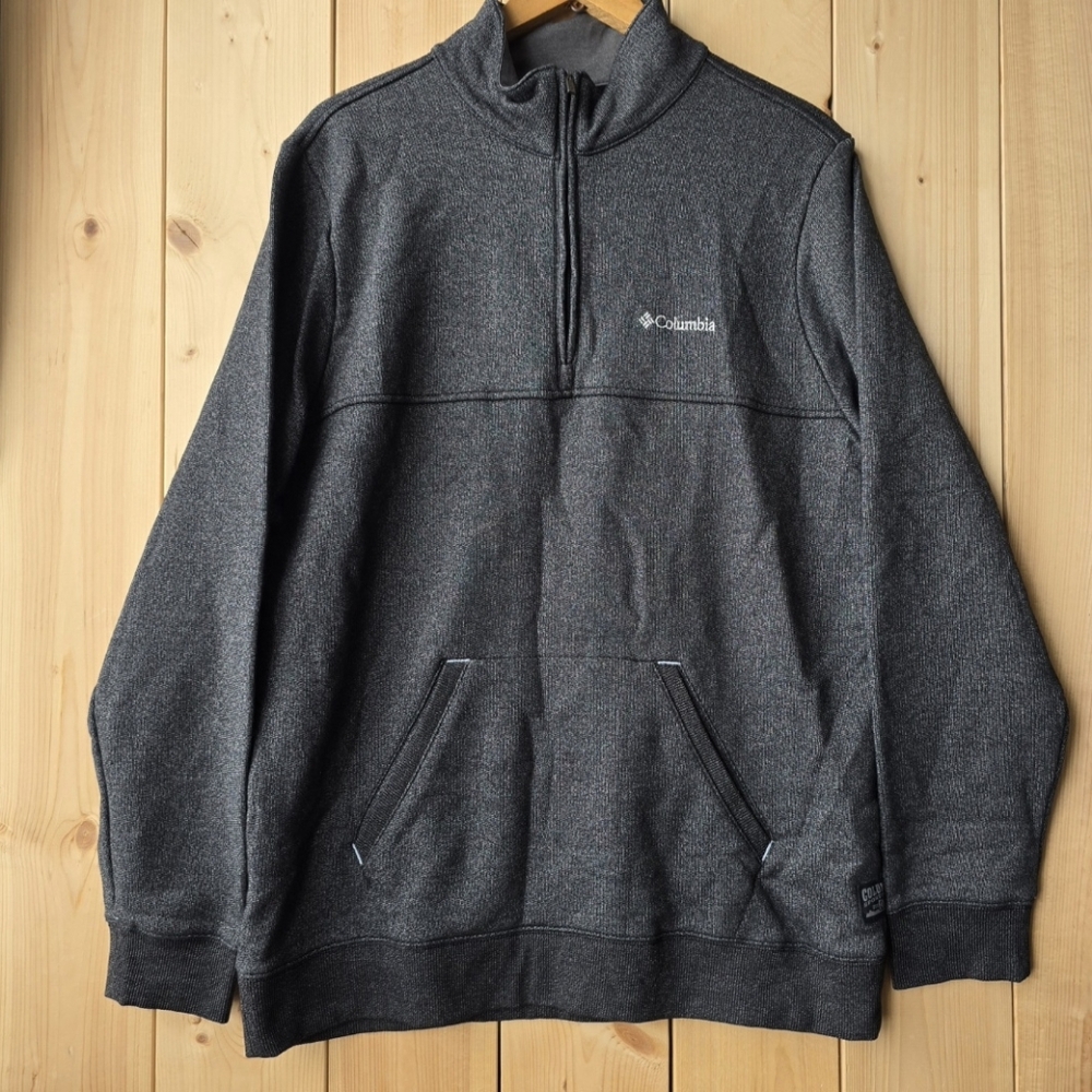 Columbia Sportswear 1/4 Zip Pullover Sweater Charcoal Grey Mens Large